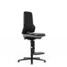 Bimos Arbeitsstuhl Neon mit Gleitern und Fußstütze Grau