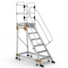 Plattformtreppe Wixor mit Federrollen 6 Stufen