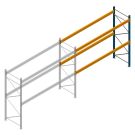 Gebrauchtes JH MPB Palettenregal 3000x3300x1100mm (HxBxT) 2 Ebenen Anbauregal