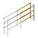 Gebrauchte JH MPB Palettenregal 4000x3300x1100 mm (HxBxT) 3 Ebenen Anbauregal