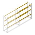 Gebrauchte Polypal Palettenregal 6250x3600x1100 mm (HxBxT) 3 Ebenen Anbauregal