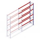 Gebrauchtes Armes Palettenregal 4950x2700x1100 mm (HxBxT) 4 Ebenen Anbauregal