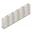 Vorteilsreihe gebrauchte Schaefer R3000 Fachbodenregal 2300x5180x500mm (hxbxt) 7 Ebenen