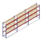 Voordeelrij gebruikte Stow palletstelling 3300x11280x1100mm (hxbxd) 3 niveaus met vlonders