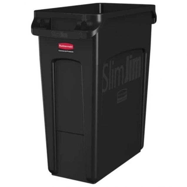 Slim Jim Container mit Luftöffnungen 60 Liter Schwarz