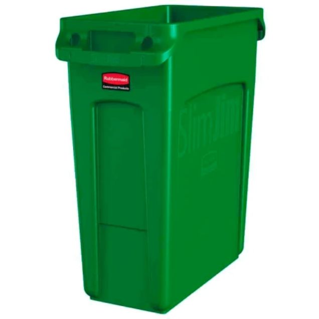Slim Jim Container mit Luftschlitzen 60 Liter Grün