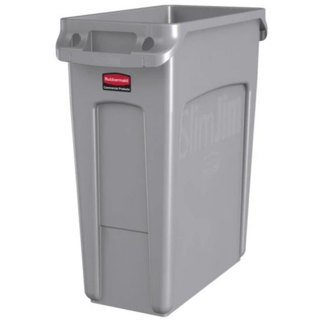 Slim Jim Container mit Lüftungsschlitzen 60 Liter Grau