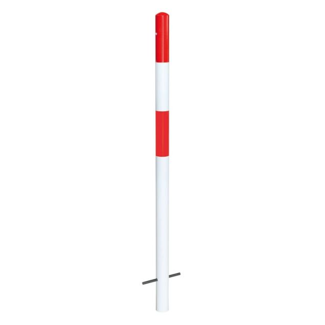 MORION Pfahl betonieren Ø60mm 0 Kettenösen rot/weiß