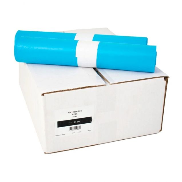 Abfallsäcke 120L 700x1100x0.21mm Blau - Rolle von 20 Säcken