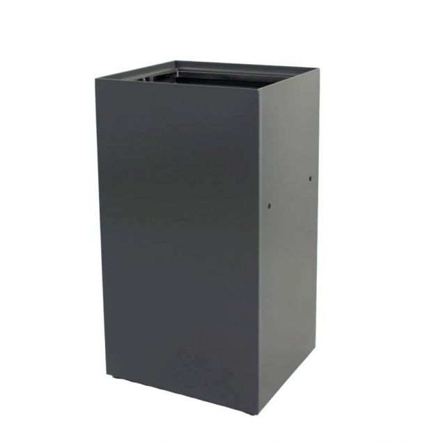 Modularer Abfallbehälter für Abfalltrennung 90 Liter Grau