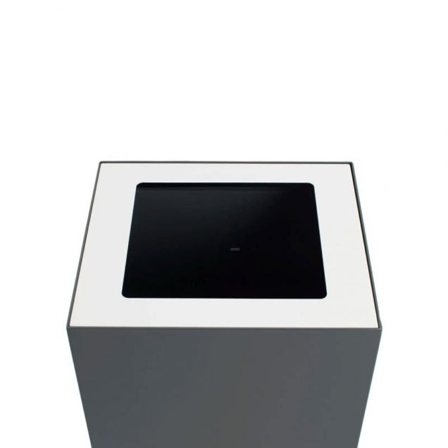 Weiße Deckplatte für modulare Abfalltrennstation 90 Liter