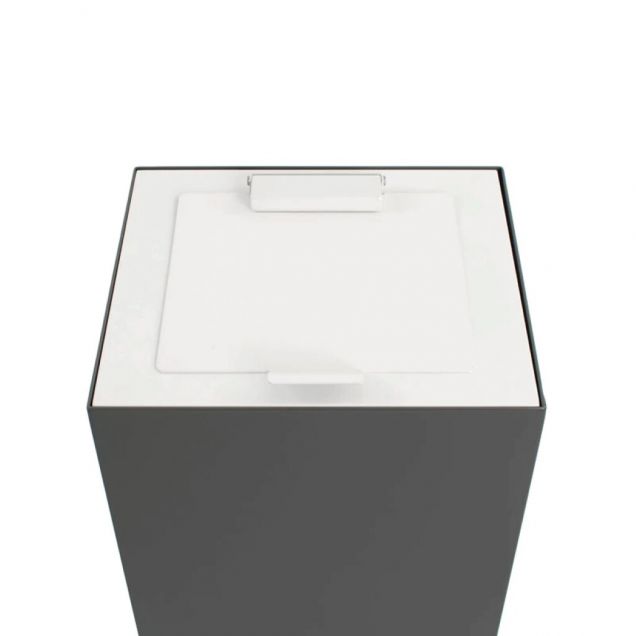 Weiße Oberseite mit Deckel für modulare Abfalltrennstation 90 Liter