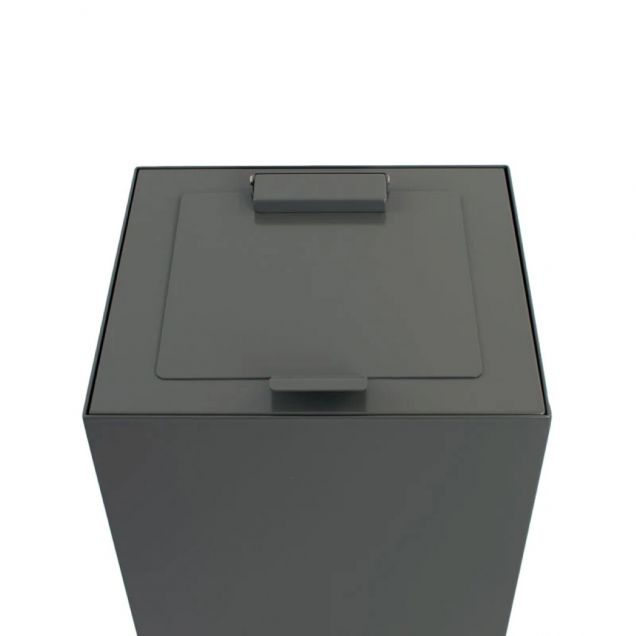 Top mit Deckel Grau für modulare Abfalltrennstation 90 Liter