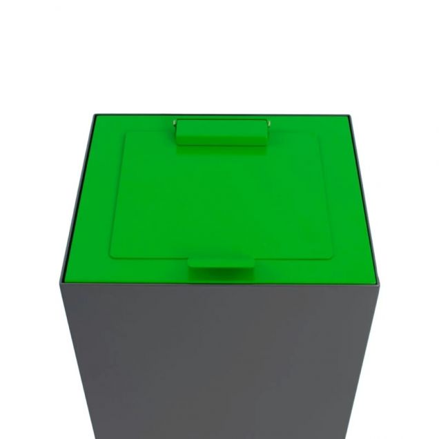 Oberseite mit Deckel in Grün für die modulare Abfalltrennanlage 90 Liter