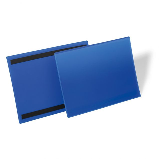 Durable Dokumentenschutzhülle magnetisch A4 quer blau