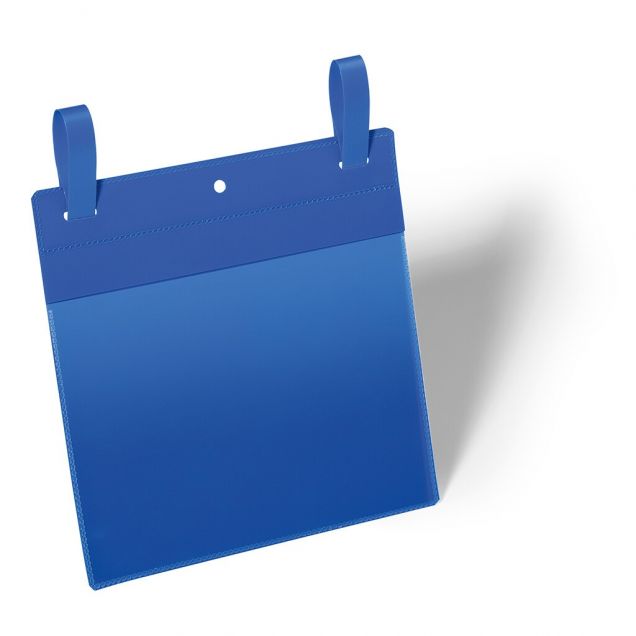 Durable Dokumenthülle mit Bindriemen A5 liegend blau