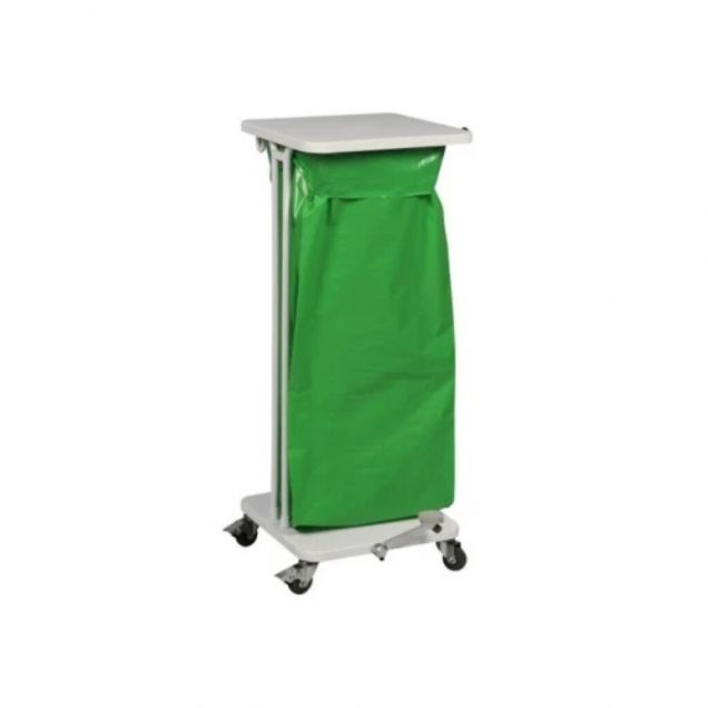 Abfallbehälter mit Deckel und Fußpedal 120 Liter Weiß