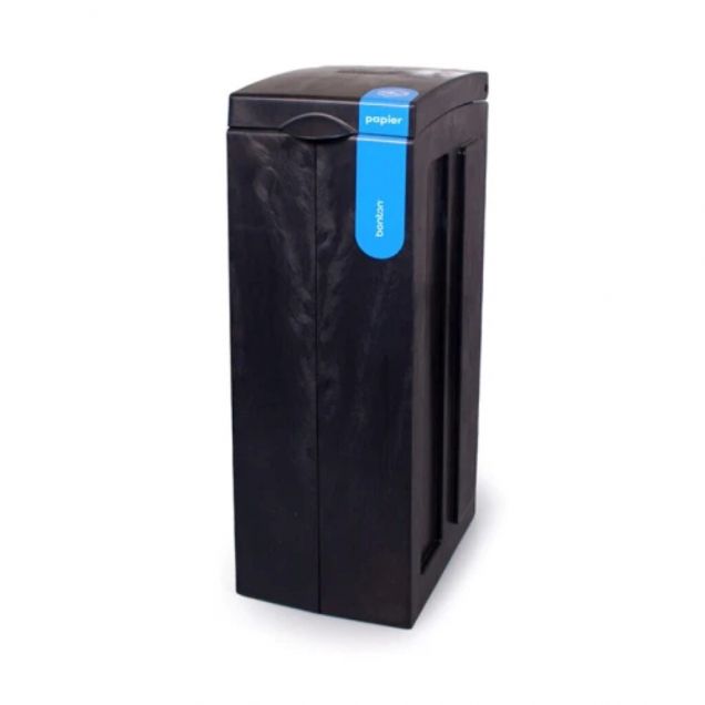 Modularer Abfallbehälter zur Abfalltrennung Papier 70 Liter Schwarz