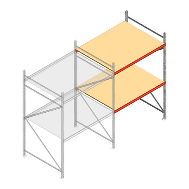 Weitspannregal AR 2000x1610x1200 mm (hxbxt) 2 Ebenen verzinkt Anbauregal
