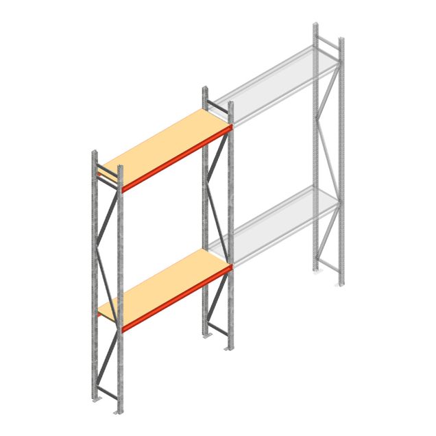 Weitspannregal AR 3000x1610x400 mm (hxbxt) 2 Ebenen verzinkt Anfangsregal