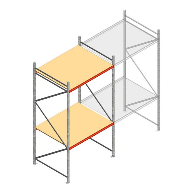 Weitspannregal AR 3000x1610x1200 mm (hxbxt) 2 Ebenen verzinkt Anfangsregal