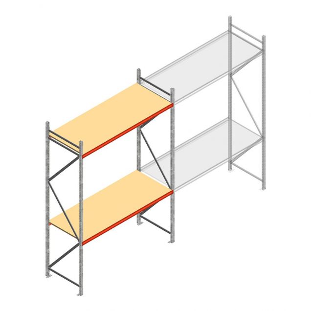 Weitspannregal AR 3000x2250x900 mm (hxbxt) 2 Ebenen verzinkt Anfangsregal