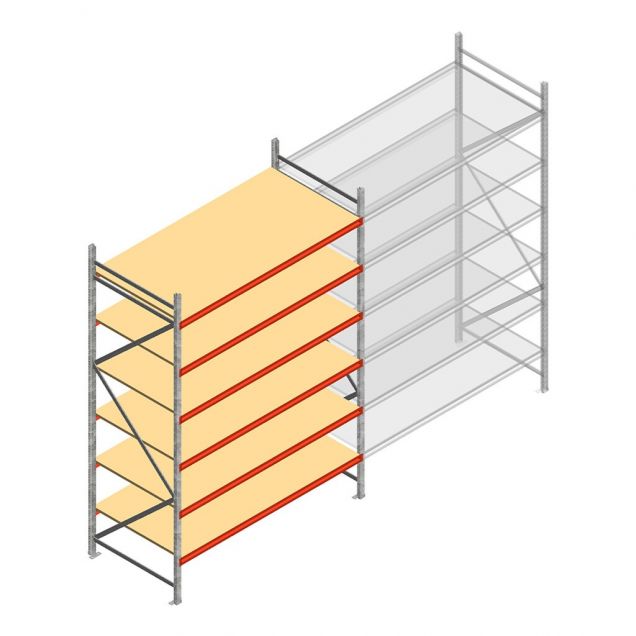 Weitspannregal AR 3000x2010x1000 mm (hxbxt) 6 Ebenen verzinkt Anfangsregal mit vormontierten Rahmen