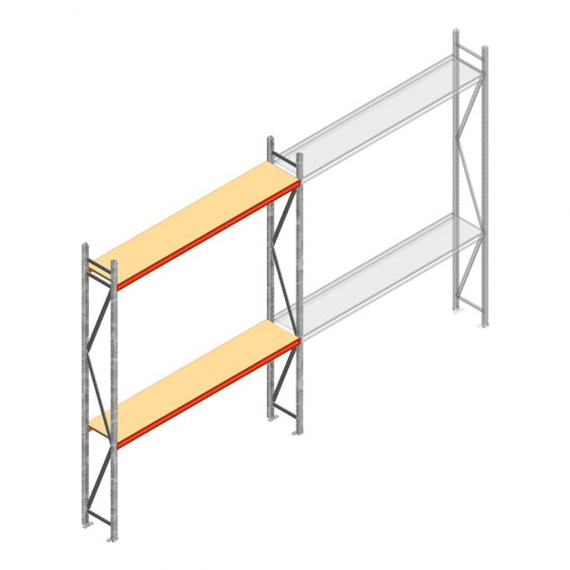 Weitspannregal AR 3000x2700x500 mm (hxbxt) 2 Ebenen verzinkt Anfangsregal