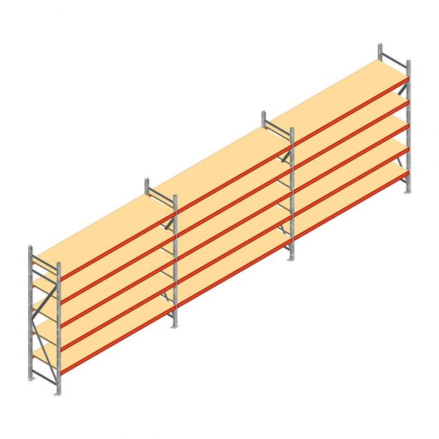 Vorteilsreihe Weitspannregal AR 3000x8300x600 mm (hxbxt) 5 Ebenen