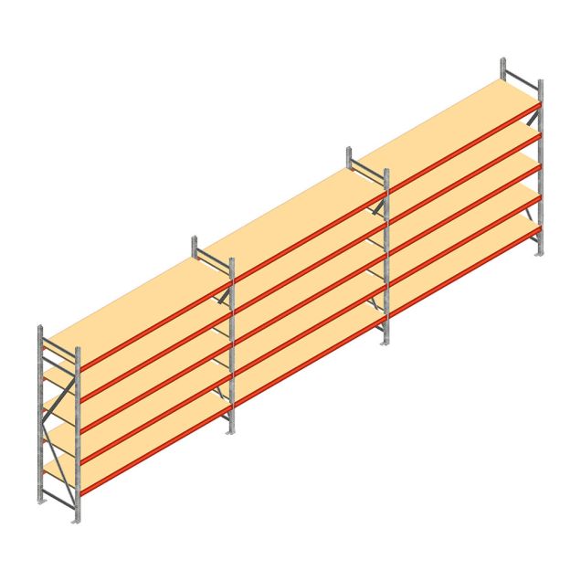 Vorteilsreihe Weitspannregal AR 3000x6950x600 mm (HxBxT) 5 Ebenen