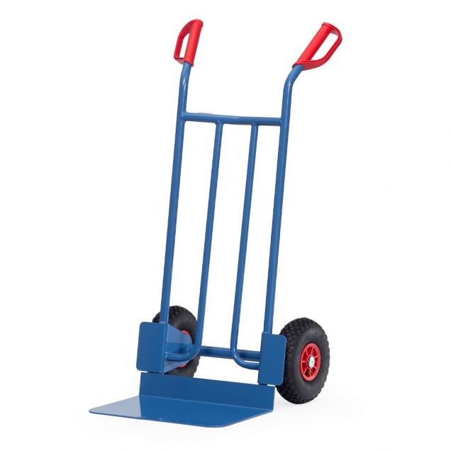 Stahlsackkarre 250 kg 1150 mm mit Luftreifen, extra große Schaufel