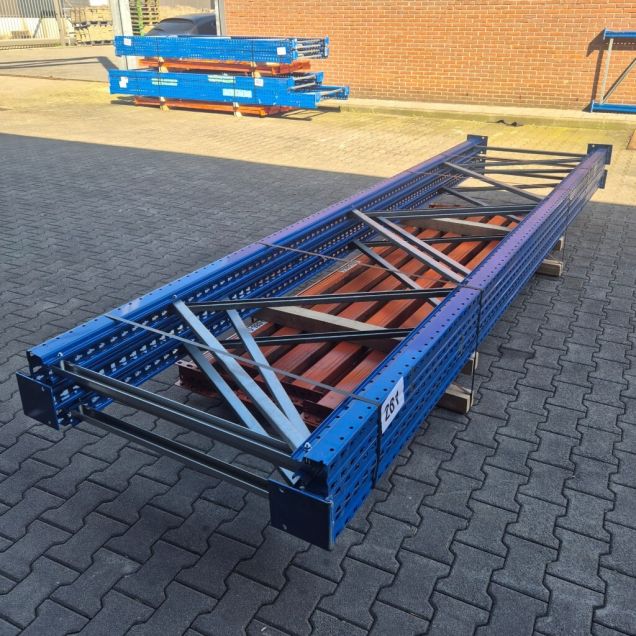 Voordeelpartij gebruikte Mecalux palletstelling 4200x5700x1100 mm (hxbxd) 3 niveaus