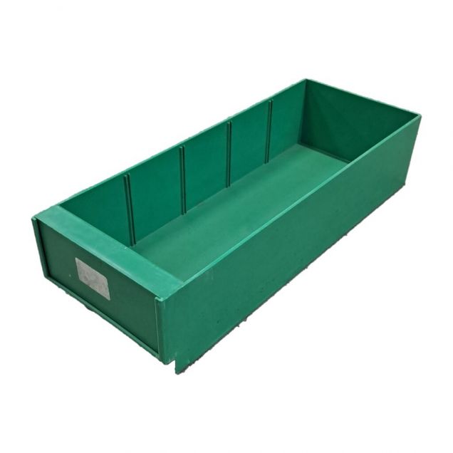 Gebrauchter Lagerbehälter 400x153x92 mm (lxbxh) grün