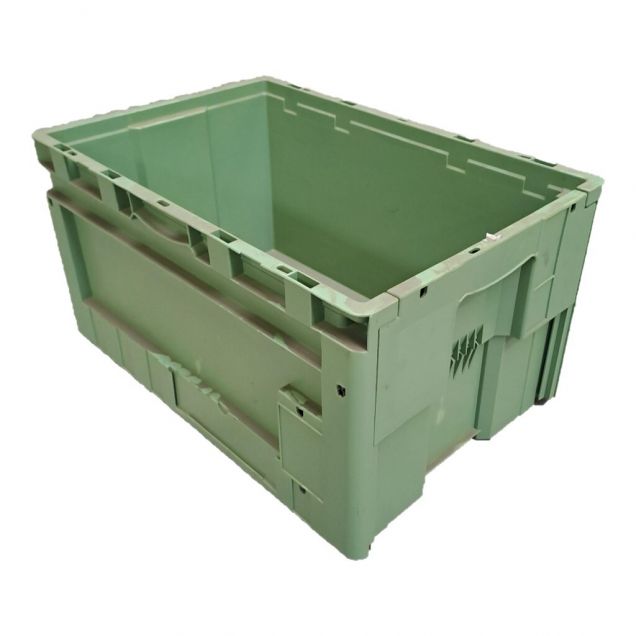 Gebrauchter Euronorm-Lagerbehälter, Stapelbehälter 600x400x320 mm (LxBxH) grün