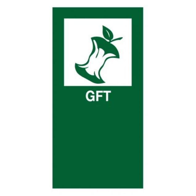 Magnetischen Aufkleber für modulare Abfalltrennungsstation GFT grün