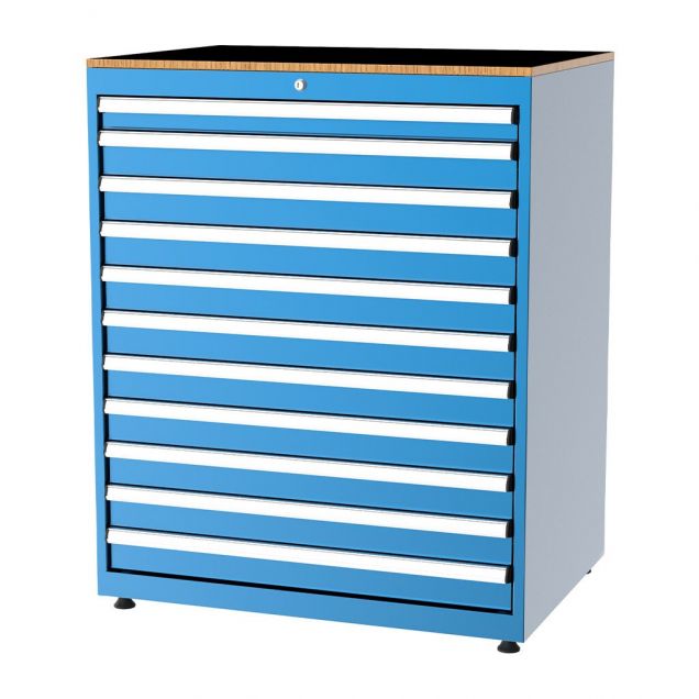 Werkzeugschrank mit 11 Schubladen 1248x1010x725 mm (hxbxt) blau
