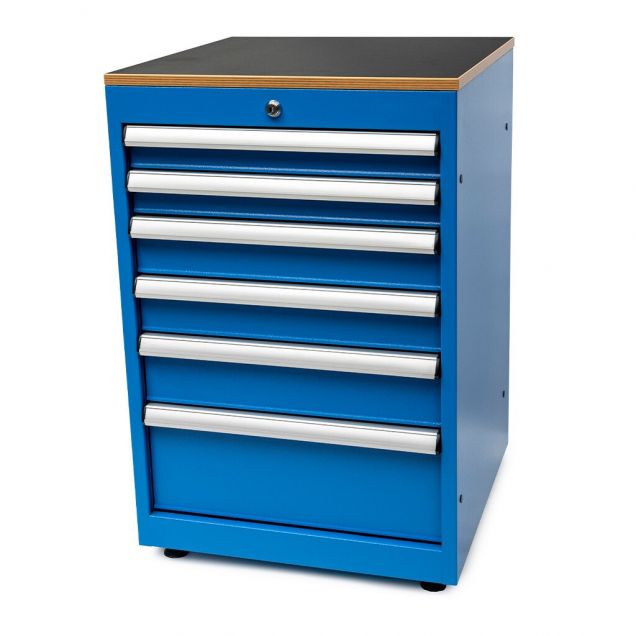 Werkzeugschrank mit 6 Schubladen 848x560x570 mm (hxbxt) blau