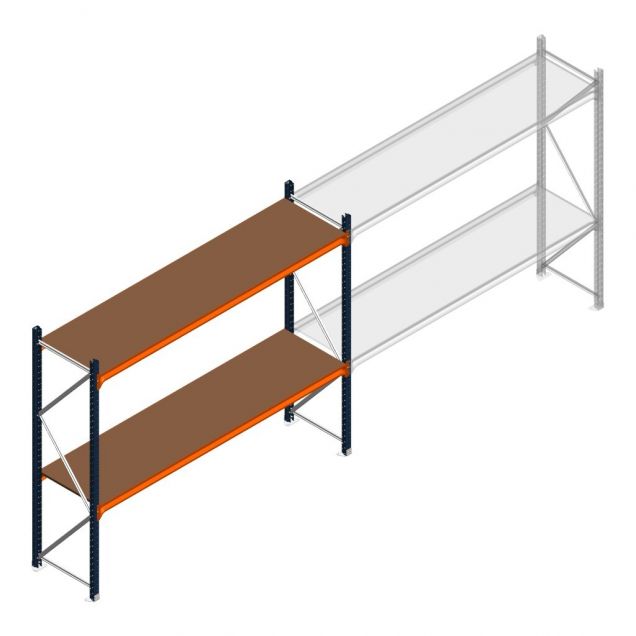 Weitspannregal Kimer 2000x2400x600 mm (hxbxt) 2 Ebenen Anfangsregal mit vormontierten Rahmen