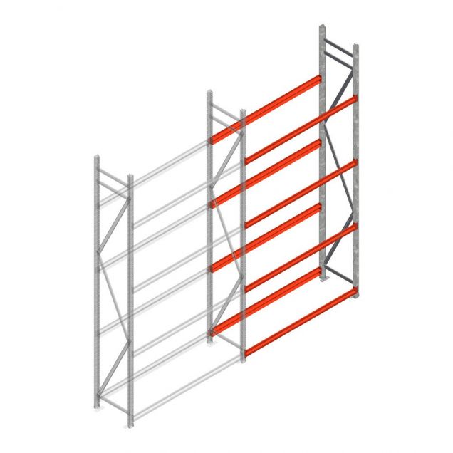Reifenregal Weitspann AR 3000x1610x500mm (hxbxt) 4 Ebenen Anbauregale