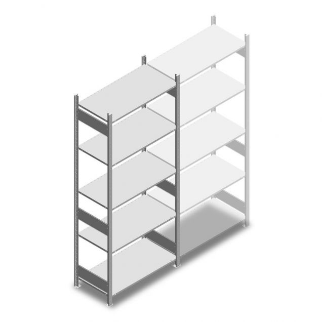 Fachbodenregal Heavy Duty 2500x1000x500mm (hxbxt) 5 Ebenen 150 kg Anfangsregal