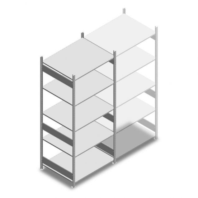 Fachbodenregal Heavy Duty 2500x1000x800mm (hxbxt) 5 Ebenen 150 kg Anfangsregal
