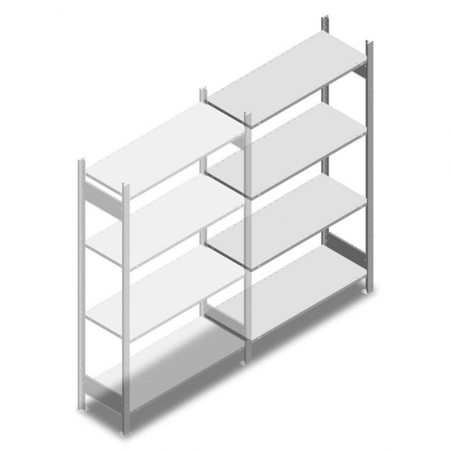 Fachbodenregal Heavy Duty 2000x1000x400mm (hxbxt) 4 Ebenen 250 kg Anbauregal