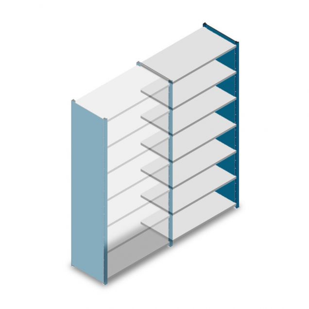 Gebrauchtes Dexion Impex Fachbodenregal 2435x1240x610 mm (hxbxt) 7 Ebenen Anbauregal