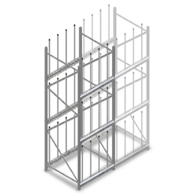 Windschutzscheibenregal 3000x920x900 mm (hxbxt) 3 Ebenen Anfangsregal