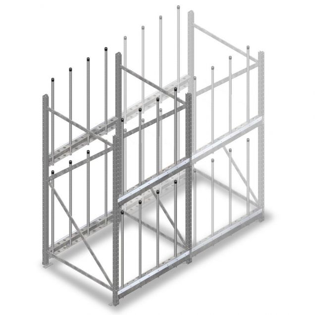 Scheibenregal 2000x920x900 mm (hxbxt) 2 Ebenen Anfangsregal