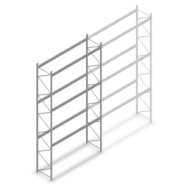 Gebrauchtes Dexion Palettenregal 5000x2700x900 mm (hxbxt) 3 Ebenen Anfangsregal