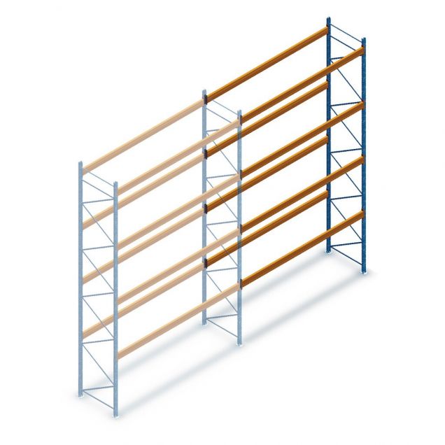 Gebrauchtes JH MPB Palettenregal 6400x3600x1100 mm (hxbxt) 4 Ebenen Anbauregal
