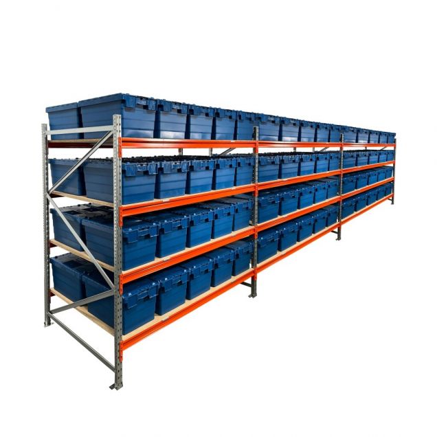 Vorteilsreihe Fächerschrank AR 2000x6950x1200 mm (hxbxt) 4 Ebenen