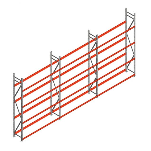 Vorteilsreihe Reifenregal Weitspann AR 3000x6230x500mm (hxbxt) 4 Ebenen