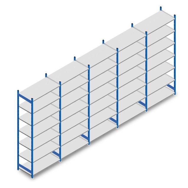 Vorteilsreihe gebrauchtes Armes-Fachbodenregal 2750x6180x500 mm (hxbxt) 7 Ebenen